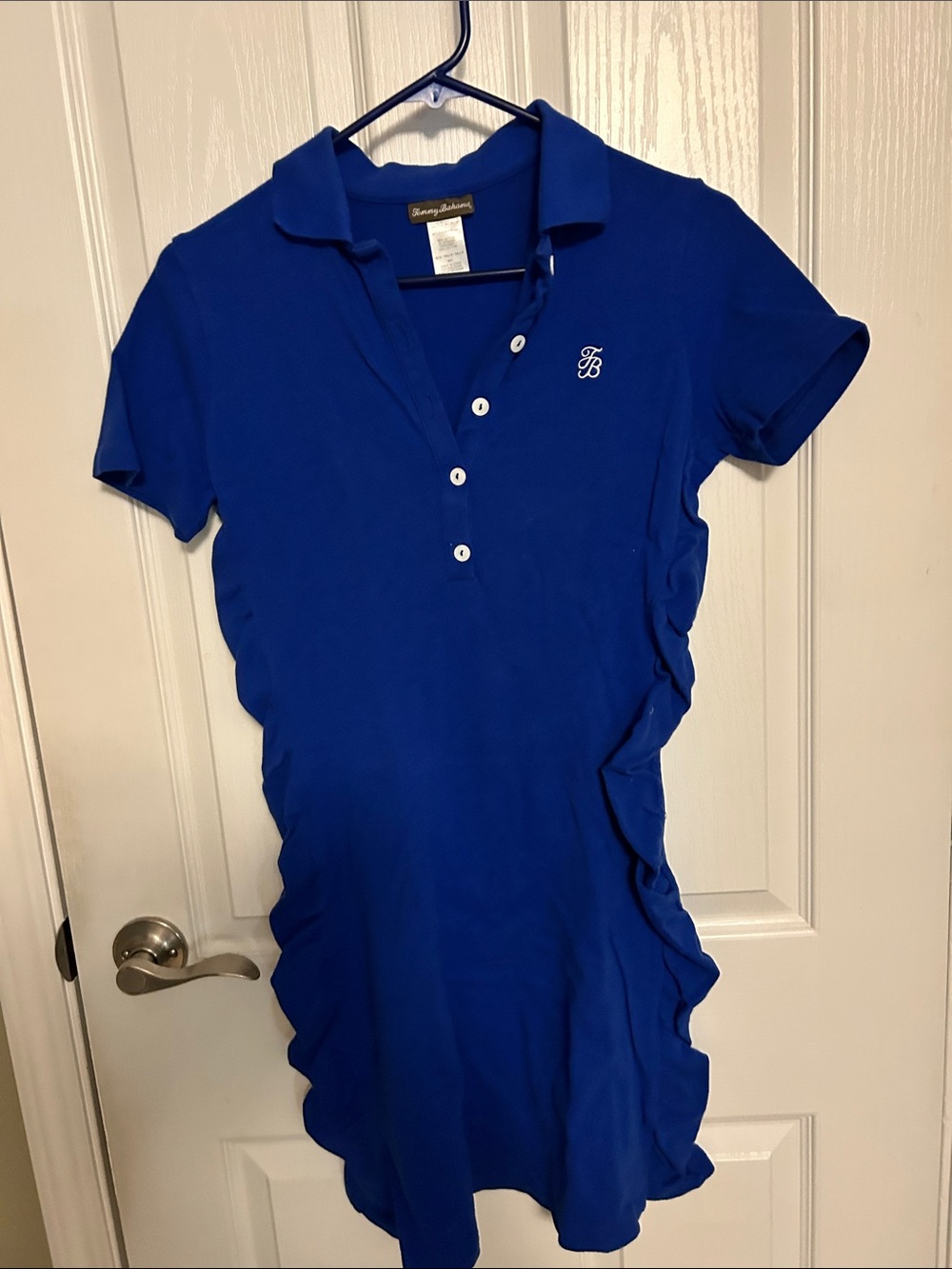 Tommy Bahama Blue Polo Tunic Dress with Side Ruching